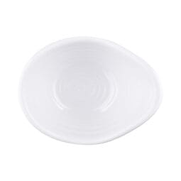 DS45-W - Melamine Oblong Swirl Sauce Dish - White