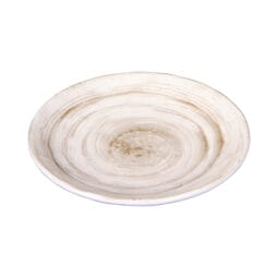 D61R-TD - Melamine Round Plate - Taupe Design