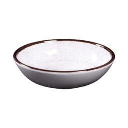 DB51M-W - Melamine Small Round Crackle Bowl - White
