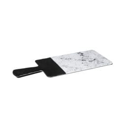 M127RCSM-BH - Melamine Rectangular Serving Board - Black, Horizon Marble