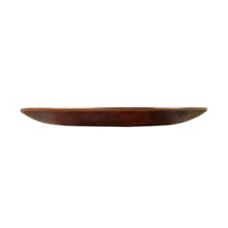 ECO66R-CK - Melamine Round Plate - Checkered Wood