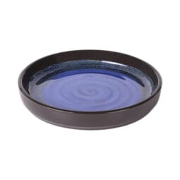 B190053-CD - Melamine Round Plate - Cobalt Design