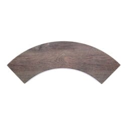 M521QR-WN - Melamine Quarter Circle Faux Wood - Walnut