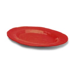 M16OVRF-CBR - Melamine Oval Platter - Cranberry