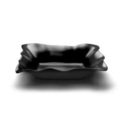 M1418RCW-B - Melamine Large Rectangular Wave Bowl - Black