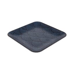 B232079-CDB - Melamine Square Plate - Catalina Dark Blue