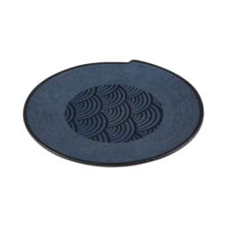 B233106-CDB - Melamine Irregular Round Plate - Catalina Dark Blue