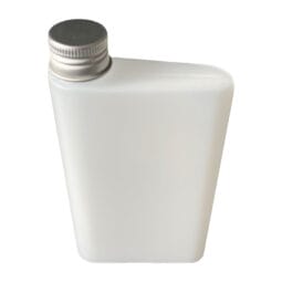 BB-007-STR - 7 oz. Semi-Translucent, HDPE, Flask Bottle with Lid, 3.25" L x 1" W x 5.25" H (6" H with Lid), 96 pieces per Case, G.E.T. Cocktails To-Go