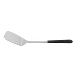 BSRIM-80-BK - 12.5" Stainless Steel Solid Spatula w/ Mirror Finish and Cool-Grip Handle