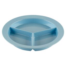 P-1530-SB - 9" 3-Compartment Plate, 1" Deep