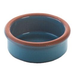 SH0106B - 1.69 oz stone heart blue terracotta casserole, 2.36"L x 0.94"H, GET, cheforward