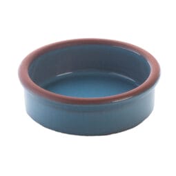 SH0108B - 2.7 oz stone heart blue terracotta casserole, 3.14"L x 0.98"H, GET, cheforward