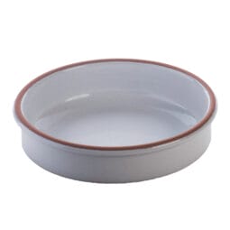 SH0112W - 6.7 oz stone heart white terracotta casserole, 4.72"L x 1.1"H, GET, cheforward