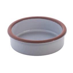 SH0108W - 2.7 oz stone heart white terracotta casserole, 3.14"L x 0.98"H, GET, cheforward