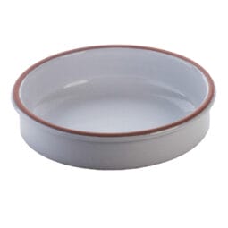 SH0120W - 7.87" stone heart white terracotta casserole, 7.87"L x 1.96"H, GET, cheforward