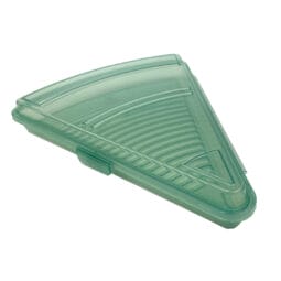 EC-25-1-JA - 10.5" L x 8.25" W, Polypropylene, Jade, Single Pizza Slice Reusable Container with Snap Closure, 1.5" Tall, (Open Dims. 10.5" L x 16" W x 0.75" H), G.E.T. Eco-Takeout's