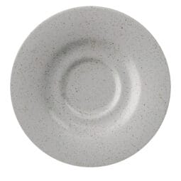 PP1944900124 - 5" Speckled Grey Reactive Glaze Porcelain Coffee/Espresso Saucer, Corona Cosmos Moon