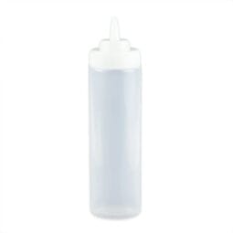 SB-24-CL - 24 oz., 2.75" Wide Mouth Squeeze Bottle, 10.5" Tall (w/lid)