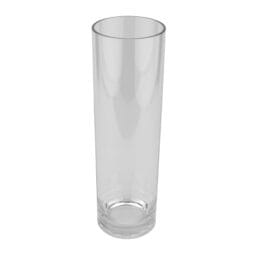 V-22-CL - 17.75" Tall, Tabletop, Display, Accent Vase, Break Resistant Plastic, 5.25" dia., G.E.T. Table Accessories