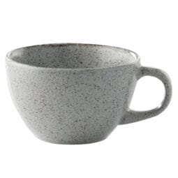 PP1944904224 - 3.7 oz. Speckled Grey Reactive Glaze Porcelain Espresso Cup, 4" Dia. w/Handle, Corona Cosmos Moon