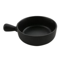 30899-BK - 3oz explore melamine bowl with handle (4oz rim-full), 4.83"L x 3.57"W x 1.37"H, GET, cheforward