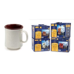 SP-TM-1308-U - 8 oz. (10 oz. Rim-Full), 3.25" Stacking Mug, 3.75" Deep. Special Packaging