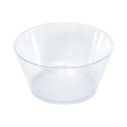 GM-1406-CL - 7oz Round Fruit Cup with Wave Design - 3.87" x 3.87" x 1.956" SAN Plastic, GET. Dessert Time