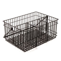 WB-306-MG - 10" L x 6.9" W x 9" H, Iron Powder Coated, Gun Metal Grey, Condiment Basket, G.E.T Breeze Baskets