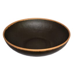 B-330-BR - 5.5 qt. Brown, Melamine, Large Display Bowl, (6 qt. rim-full), 13.5" Top Dia., 3.75" Deep, G.E.T. Pottery Market Glazed