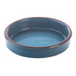 SH0114B - 8.1 oz stone heart blue terracotta casserole, 5.51"L x 1.22"H, GET, cheforward