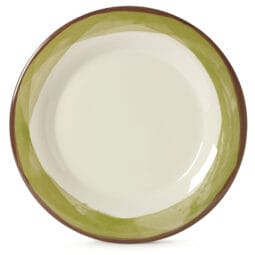 WP-9-DI-KNG - 9" Wide Rim Plate, Diamond Ivory Base Color