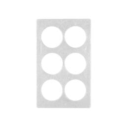 T0B18-MOD-WW - 21.69" x 13.25" Resin Coated Single Tile with Six Round openings fits for IR012 in Bugambilia MOD smooth finish