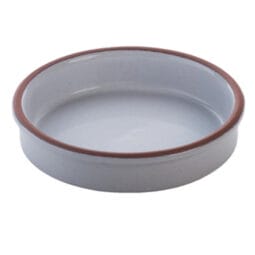 SH0117W - 6.69" stone heart white terracotta casserole, 6.69"L x 1.37"H, GET, cheforward