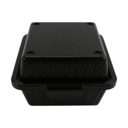EC-08-1-BK - Single Entree, Black, Polypropylene, Food Reusable Container, 5" L x 5" W x 3.25" H, G.E.T. Eco-Takeout's