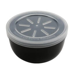 EC-24-2X-BK/CL - 16 oz. Black/Clear, Polypropylene, Soup Reusable Container, (18 oz. rim-full), 4.375" Top Dia., 2.9" Height, G.E.T. Eco-Takeout's