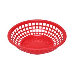 RB-820-R-ROB - 8"  Round Basket, 2" Deep, RED ROBIN