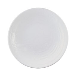 D117RR-W - Melamine Round Pebble Plate - White