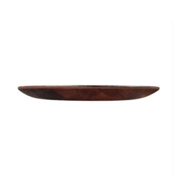 ECO99R-CK - Melamine Round Plate - Checkered Wood