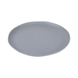 B183140-DGS - Melamine Round Plate - Dark Gray w/ Speckle