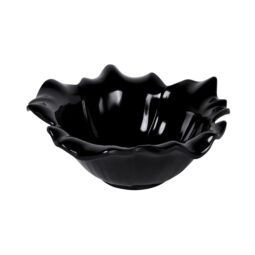 M753FP-B - Melamine Small Round Flower Bowl - Black
