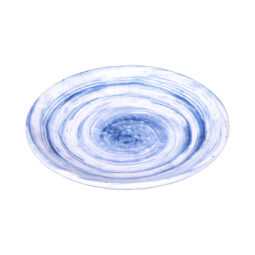 D61R-ND - Melamine Round Plate - Navy Design