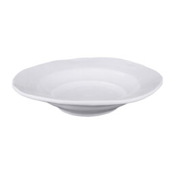 DB925-W - Melamine Irregular Round Bowl - White