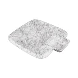 B524105-BBM - Melamine Round Chip & Dip Plate - Black Marble