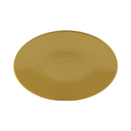 D812RR-OO - Melamine Oval Pebble Platter - Olive Oil