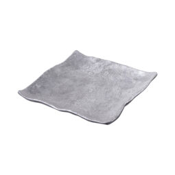 D812SQ-CO - Melamine Square Plate - Coal