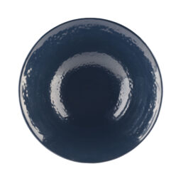 D1010RR-LAP - Melamine Bowl - Aubergine Matte Finish Outside/Lapis Gloss Finish Inside