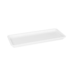 M1561-NW - Melamine Rectangular Beaded Edge Tray - White