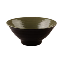 D1006RR-LIZ - Melamine Bowl - Aubergine Matte Finish Outside/Lizard Gloss Finish Inside