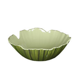 M124PL-DG - Melamine Palm Leaf Bowl - Design Green