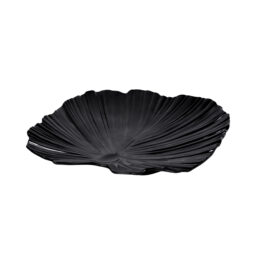 M14PL-B - Melamine Large Palm Leaf Platter - Black